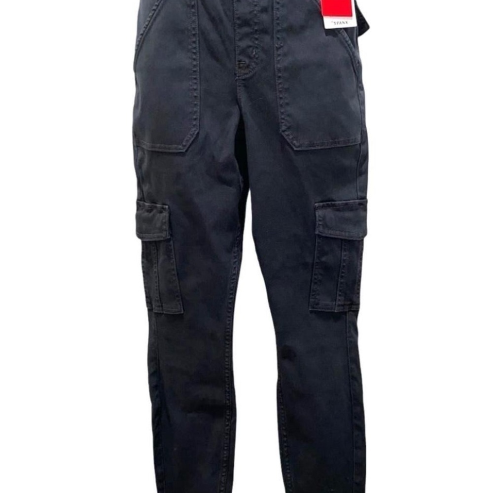 SPANX Charcoal Cropped Cargo Pants fitted M L - Picture 2 of 10